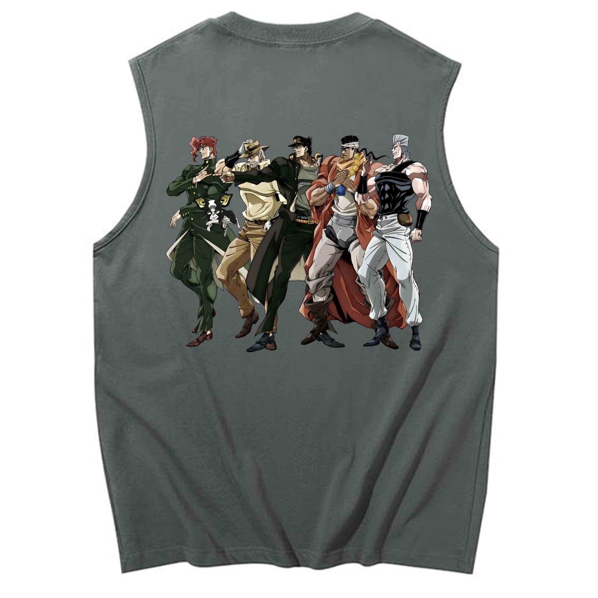 （画像用） ジョジョの奇妙な冒険 JoJo's Bizarre Adventure コットン100％タンクトップ（背面プリント）